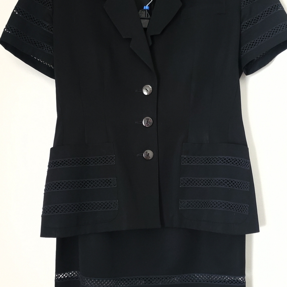 LOLITA LEMPICKA PARIS Short Sleeve Blazer Jacket and Pencil Skirt Set 1980